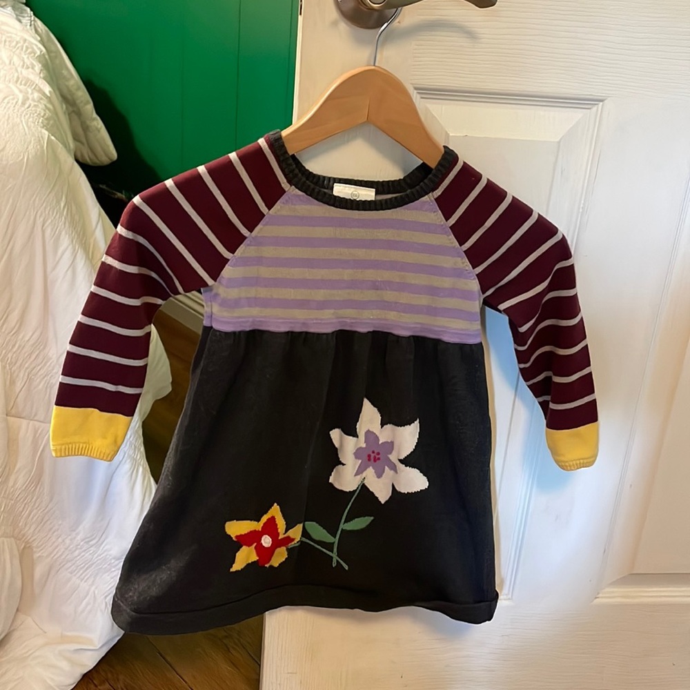 Hanna Andersson cotton 3/4 sleeve colorful sweater or sweater dress 🎉